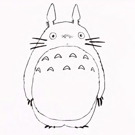宫崎骏动漫手绘黑白图片