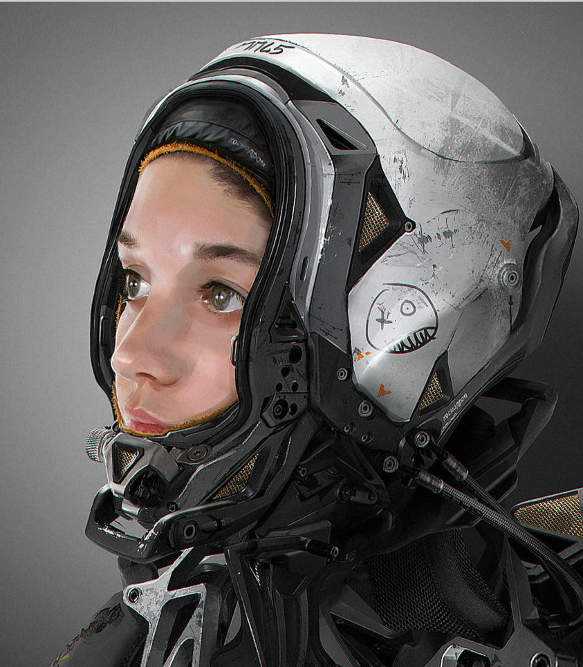 科幻半机甲角色图集铠甲女武士舰娘游戏美术设定参考素材