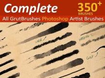 GrutBrushes grut Photoshop ps 插画手绘素描铅笔水彩油画笔刷