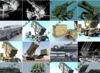 3ds max导弹车高射炮3D模型3dmax重型军事武器fbx maya美术资源CG