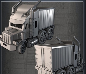 3ds MaxµĴ󿨳ģͽ̳ - Mini Semi Truck Modeling