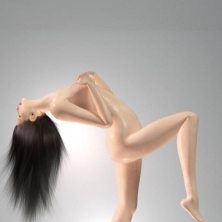 现代人物性感的裸体美女maya模型下载！仿真人皮肤材质的美少女模特