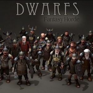 [ģԴ] u3d  Fantasy Horde Dwarfs ɫȫ׶زunity3d