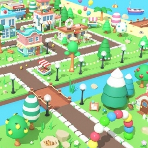 Cartoon Town - Low Poly Assets 3D Models Environments-ƯĿͨ򻷾