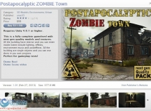 [3D资源] unity3d 游戏场景模型 丧尸 废弃区 Postapocalyptic ZOMBIE Town