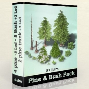 Unity3d Ϸģ Pine and Bush Pack ľģͲ