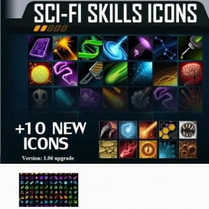 Sci-Fi Skill Icon Pack UIͼ