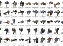《全民枪战》手游ui全套资源，包括2D图标、UI、3D贴图、特效、音效
