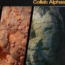 zbrush ʯαˢCollab Alphas-Rocks Vol.1