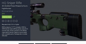 unity3dѻģHQ Sniper Rifle 1