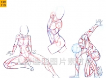 手绘人体结构比例肌肉基础视频教程游戏动漫角色绘画学习资料