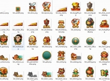 游戏资源 全套2D游戏UI 场景 角色（包含角色序列帧）回合制类型